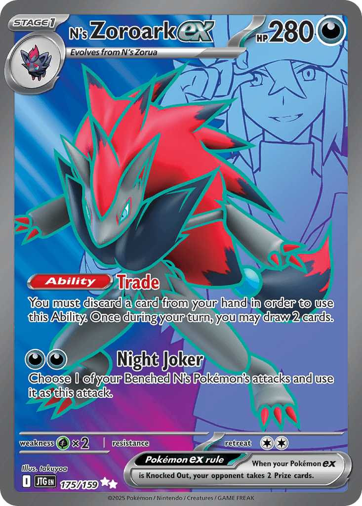 N's Zoroark Ex — Journey Together #175/159, PSA 10