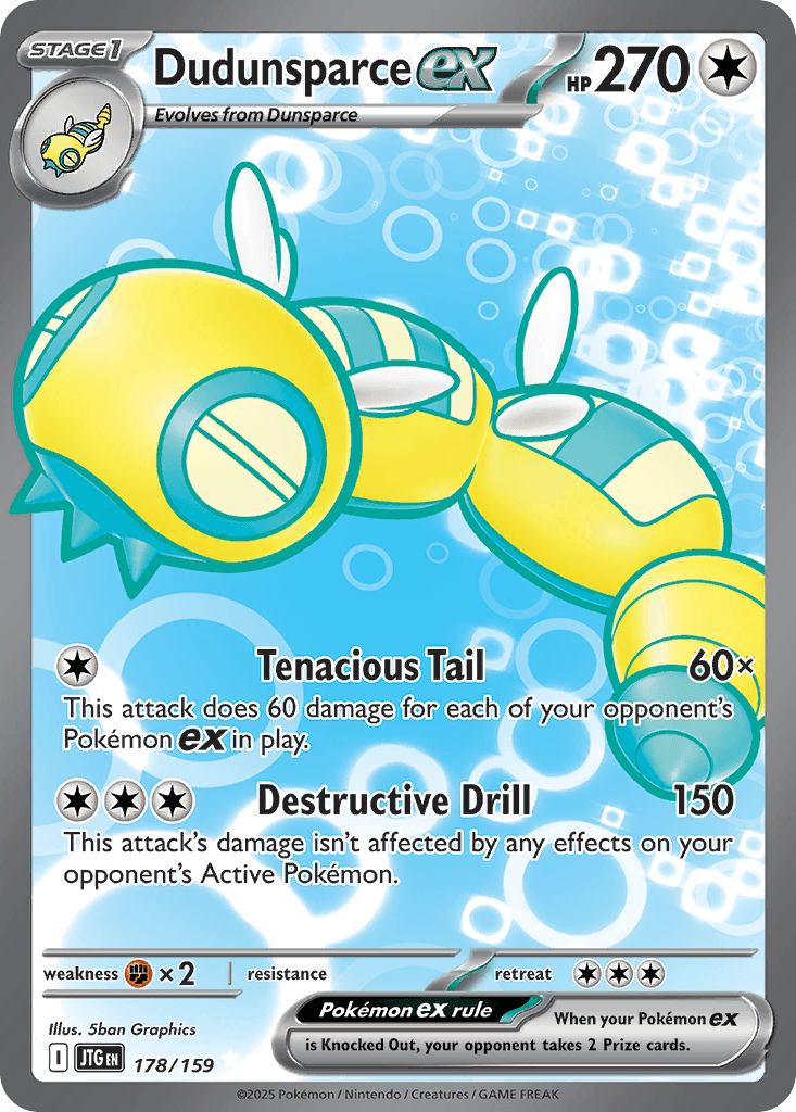 Dudunsparce ex — Journey Together #178/159, CGC 10