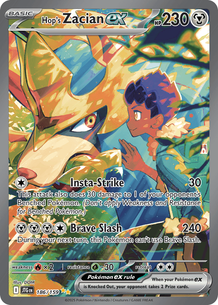 Hop's Zacian ex — Journey Together #186/159, SGC 10