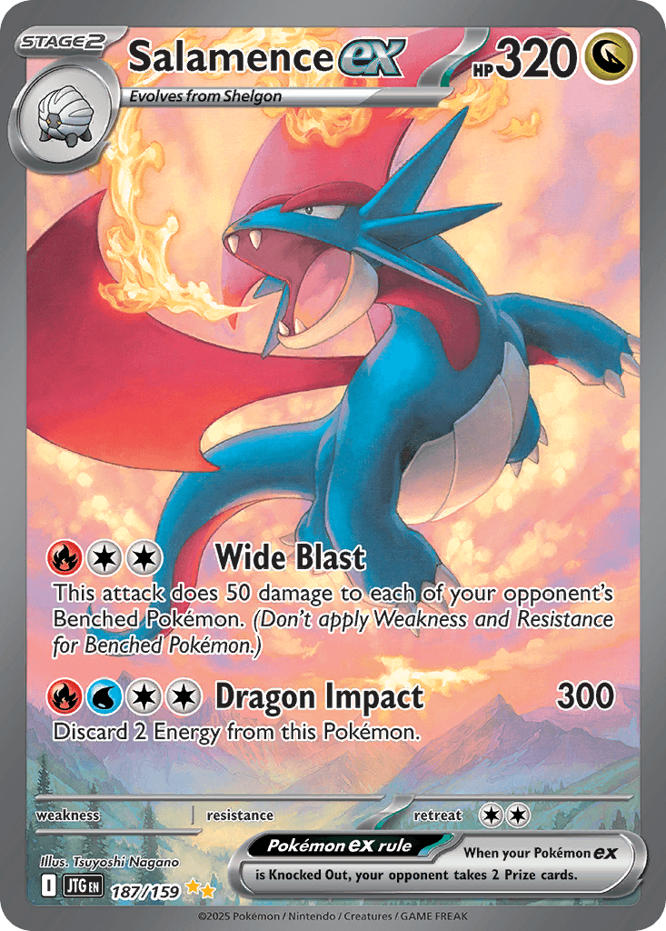 Salamence ex — Journey Together #187/159, PSA 9