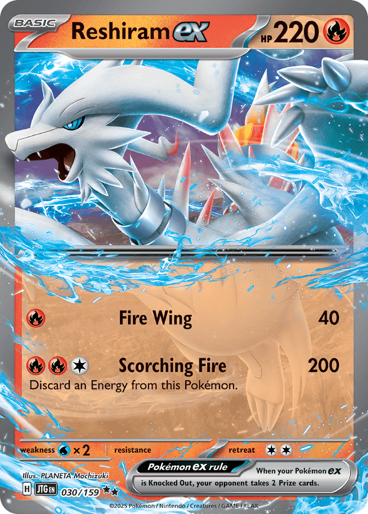 Reshiram ex — Journey Together #30/159, PSA 10