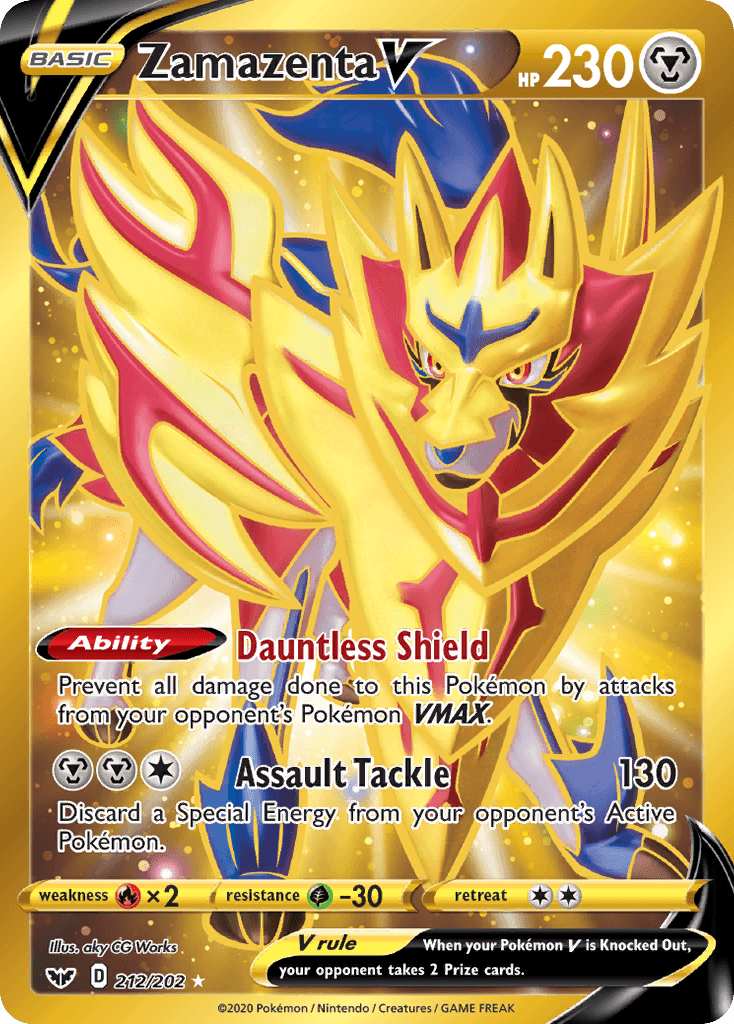 Zamazenta V — Sword & Shield #212/202, PSA 10