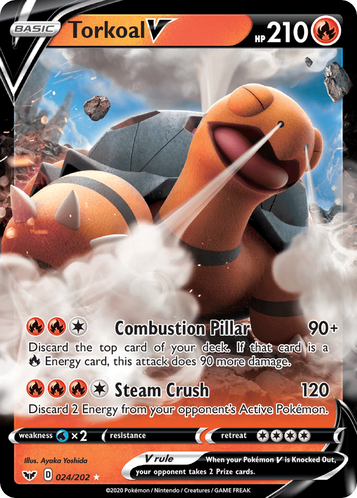 Torkoal V — Sword & Shield #24/202, CGC 10