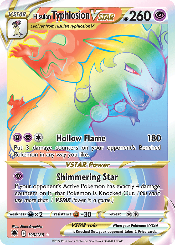 Hisuian Typhlosion VSTAR — Astral Radiance #193/189, PSA 9