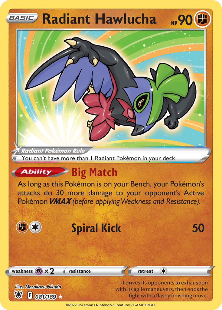 Radiant Hawlucha — Astral Radiance #81/189, PSA 10
