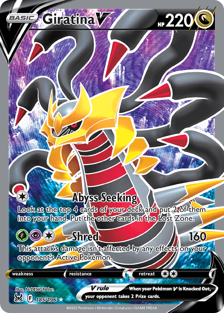 Giratina V — Lost Origin #185/196, PSA 10