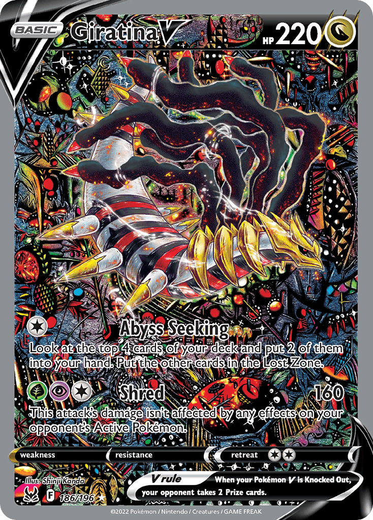 Giratina V — Lost Origin #186/196, PSA 9