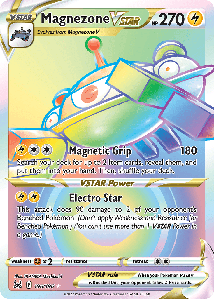 Magnezone VSTAR — Lost Origin #198/196, raw, NM
