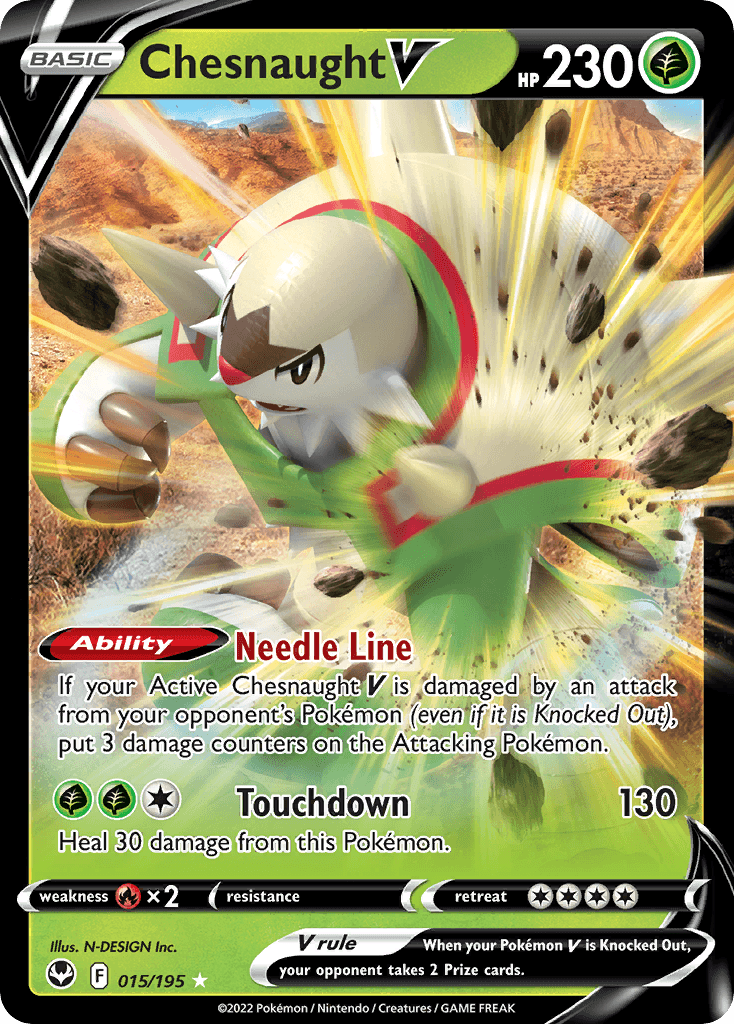 Chesnaught V — Silver Tempest #15/195, CGC 10