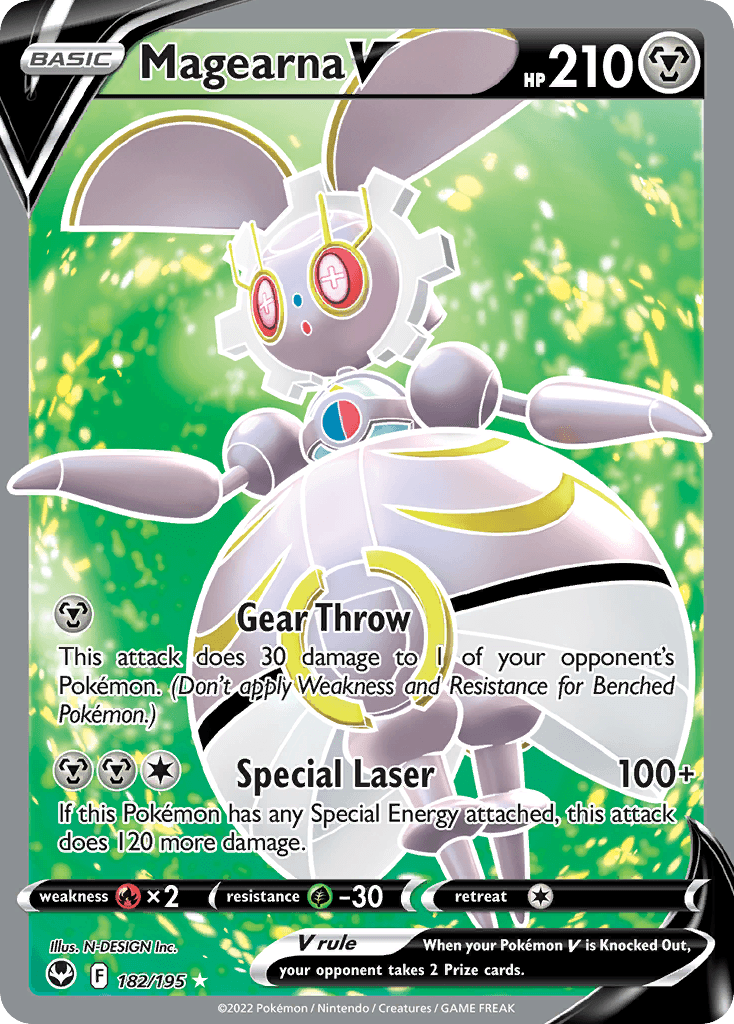 Magearna V — Silver Tempest #182/195, raw, NM