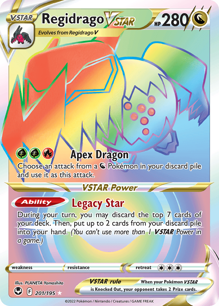 Regidrago VSTAR — Silver Tempest #201/195, PSA 10