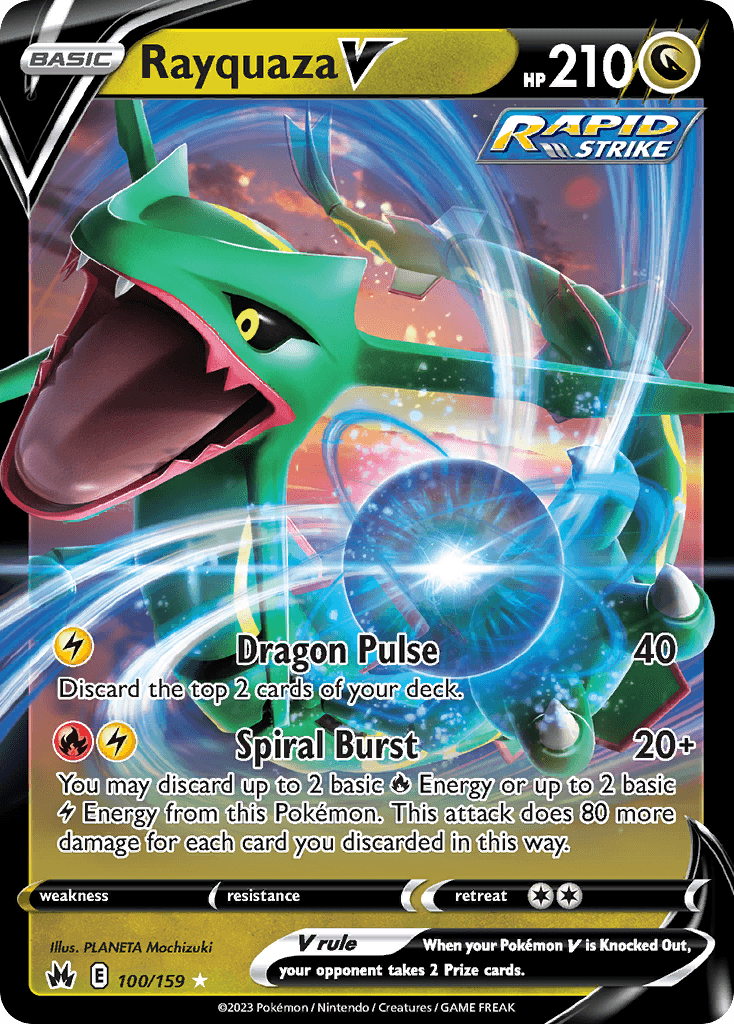 Rayquaza V — Crown Zenith #100/159, CGC 10