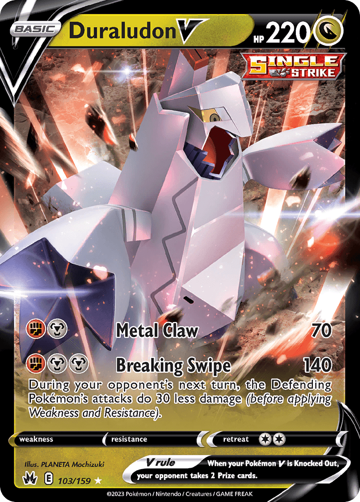 Duraludon V — Crown Zenith #103/159, raw, NM