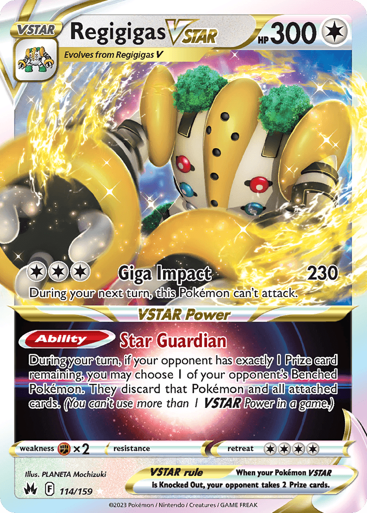 Regigigas VSTAR — Crown Zenith #114/159, PSA 10