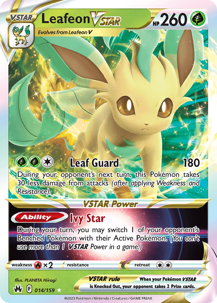 Leafeon VSTAR — Crown Zenith #14/159, PSA 9