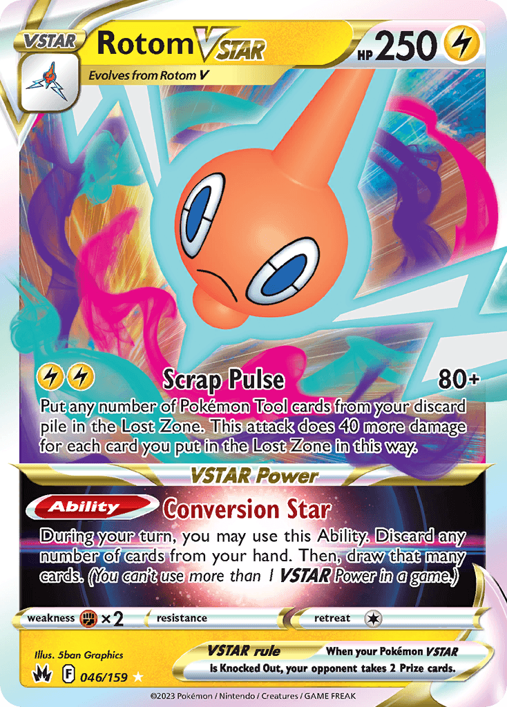 Rotom VSTAR — Crown Zenith #46/159, PSA 10