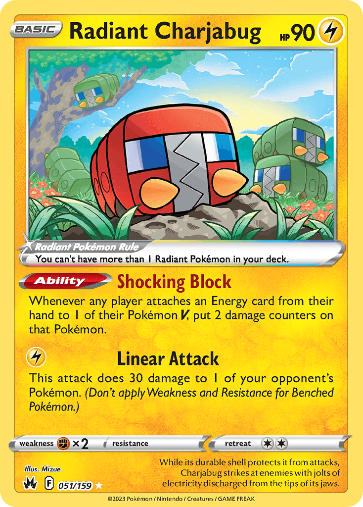 Radiant Charjabug — Crown Zenith #51/159, CGC 10