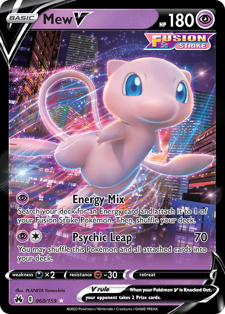 Mew V — Crown Zenith #60/159, raw, NM