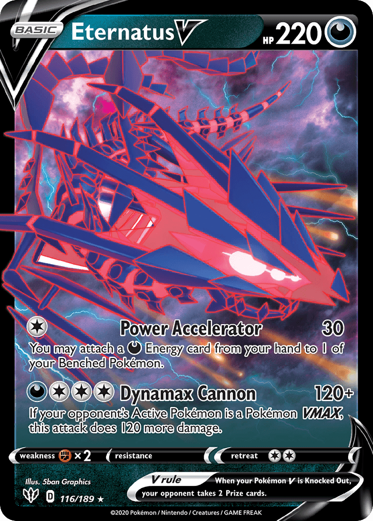 Eternatus V — Darkness Ablaze #116/189, PSA 9