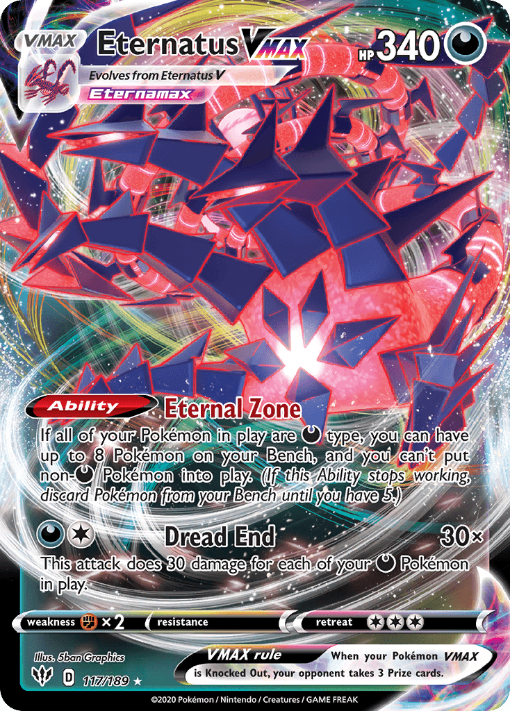 Eternatus VMAX — Darkness Ablaze #117/189, PSA 10
