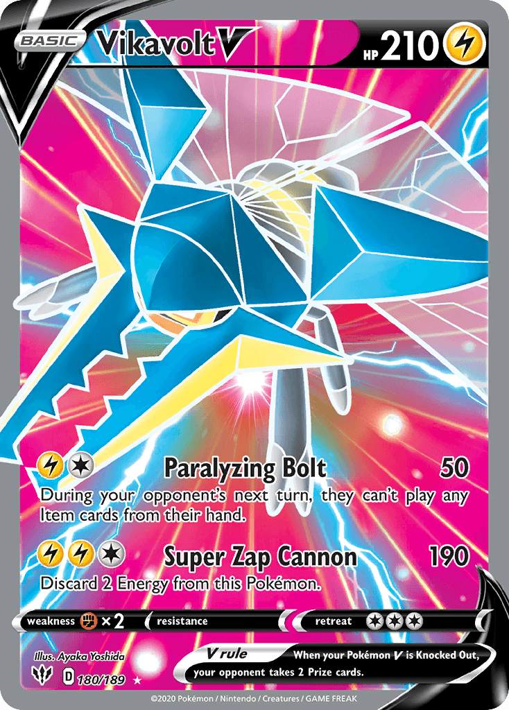 Vikavolt V — Darkness Ablaze #180/189, PSA 10