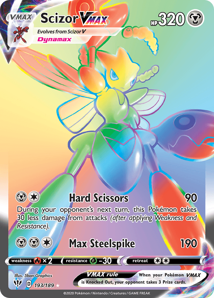 Scizor VMAX — Darkness Ablaze #193/189, PSA 10