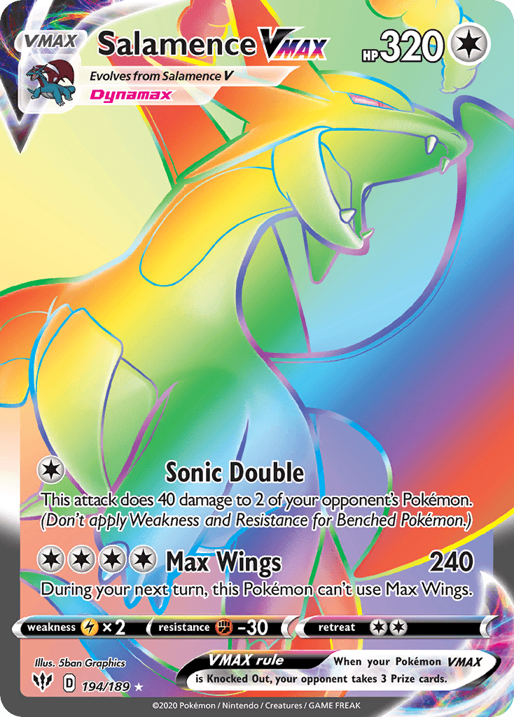 Salamence VMAX — Darkness Ablaze #194/189, PSA 9