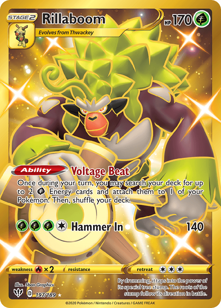 Rillaboom — Darkness Ablaze #197/189, PSA 10