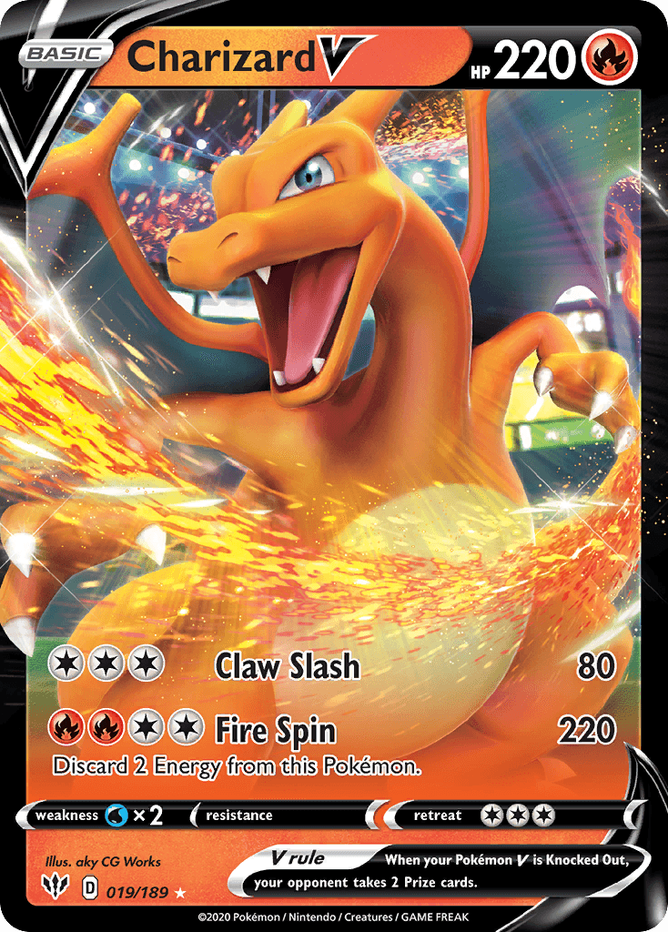 Charizard V — Darkness Ablaze #19/189, PSA 10