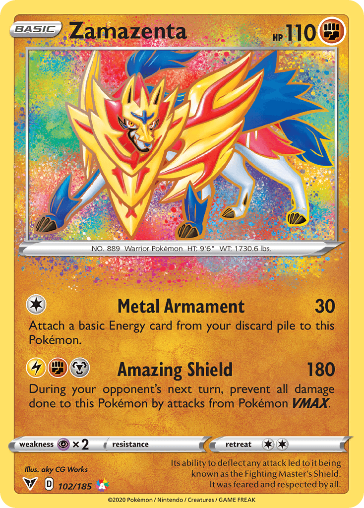 Zamazenta — Vivid Voltage #102/185, PSA 10
