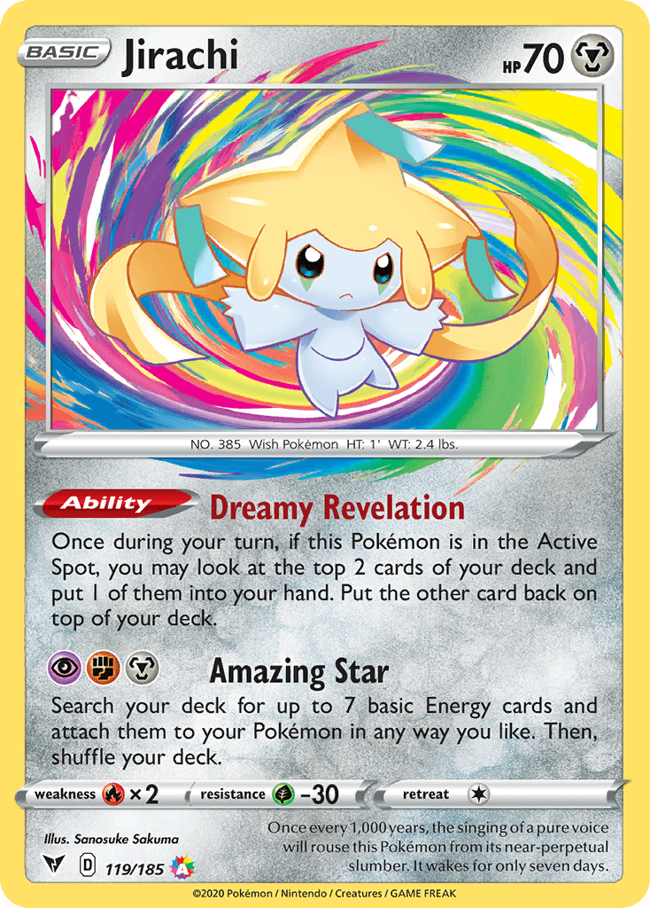 Jirachi — Vivid Voltage #119/185, raw, NM