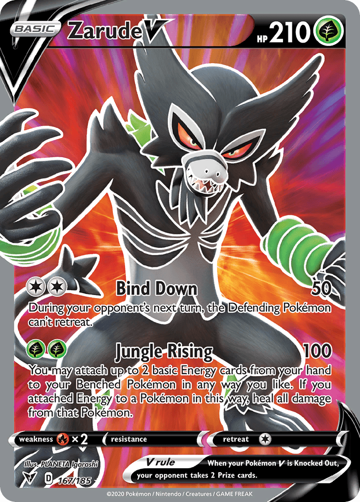 Zarude V — Vivid Voltage #167/185, PSA 10