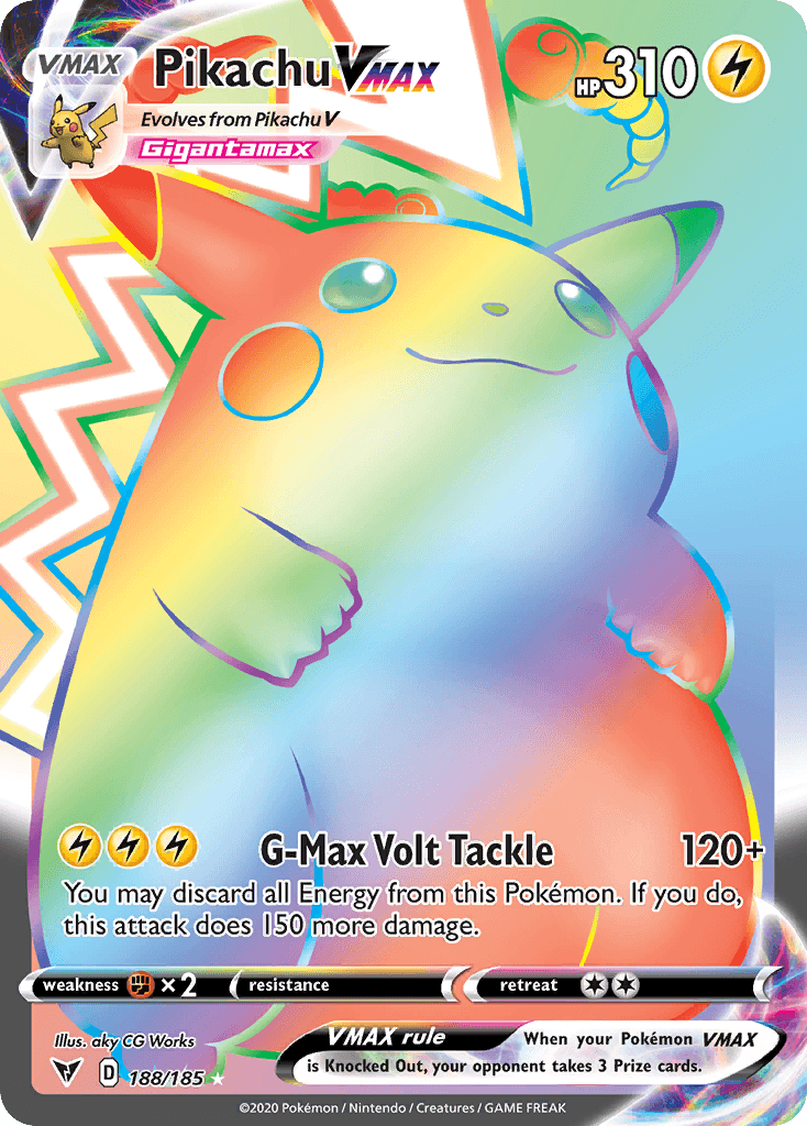 Pikachu VMAX — Vivid Voltage #188/185, CGC 10