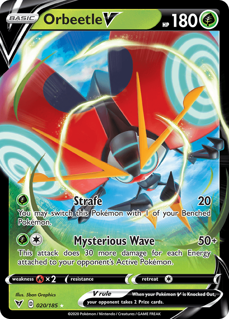 Orbeetle V — Vivid Voltage #20/185, PSA 10