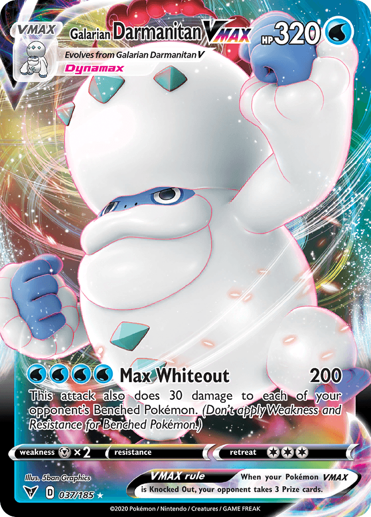 Galarian Darmanitan VMAX — Vivid Voltage #37/185, PSA 10