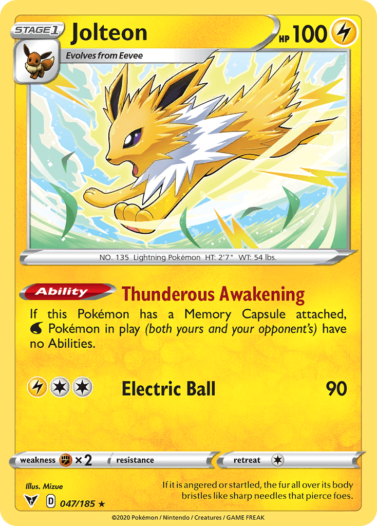 Jolteon — Vivid Voltage #47/185, PSA 9