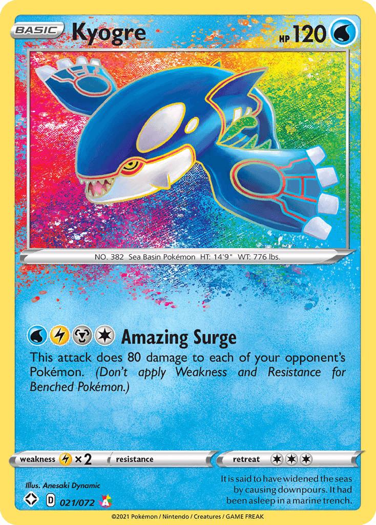 Kyogre — Shining Fates #21/72, PSA 10