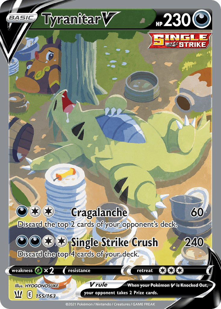 Tyranitar V — Battle Styles #155/163, CGC 10