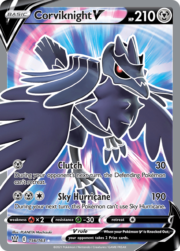Corviknight V — Battle Styles #156/163, raw, NM