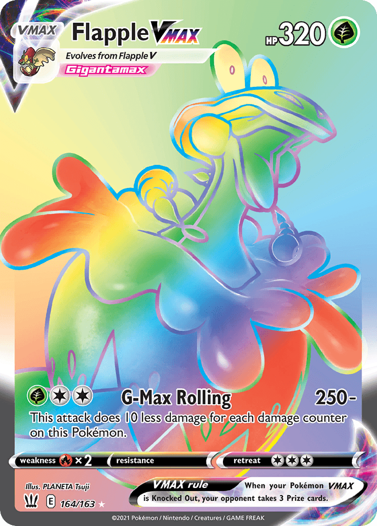 Flapple VMAX — Battle Styles #164/163, raw, NM