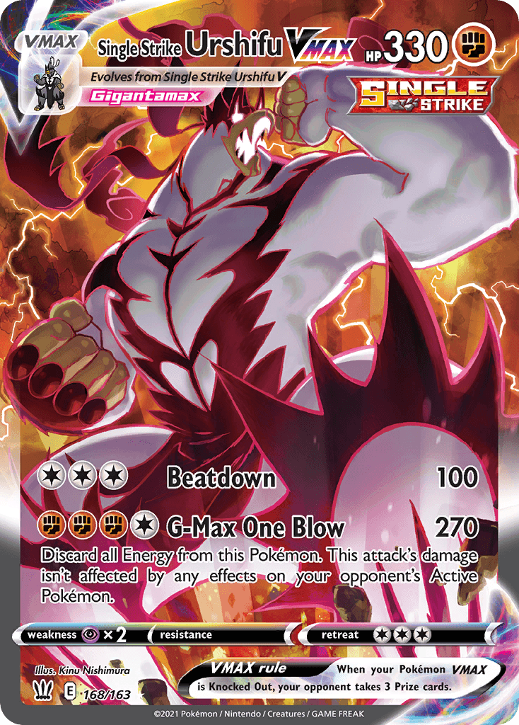 Single Strike Urshifu VMAX — Battle Styles #168/163, PSA 10