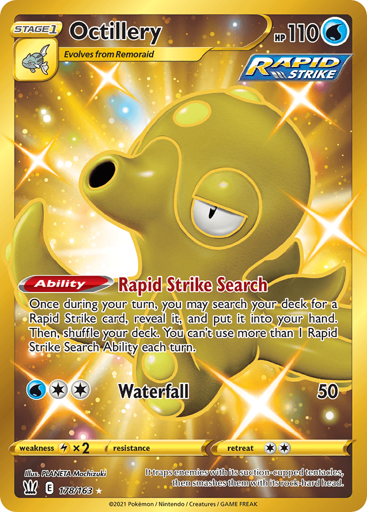 Octillery — Battle Styles #178/163, raw, NM