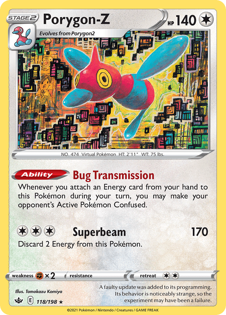 Porygon-Z — Chilling Reign #118/198, raw, NM