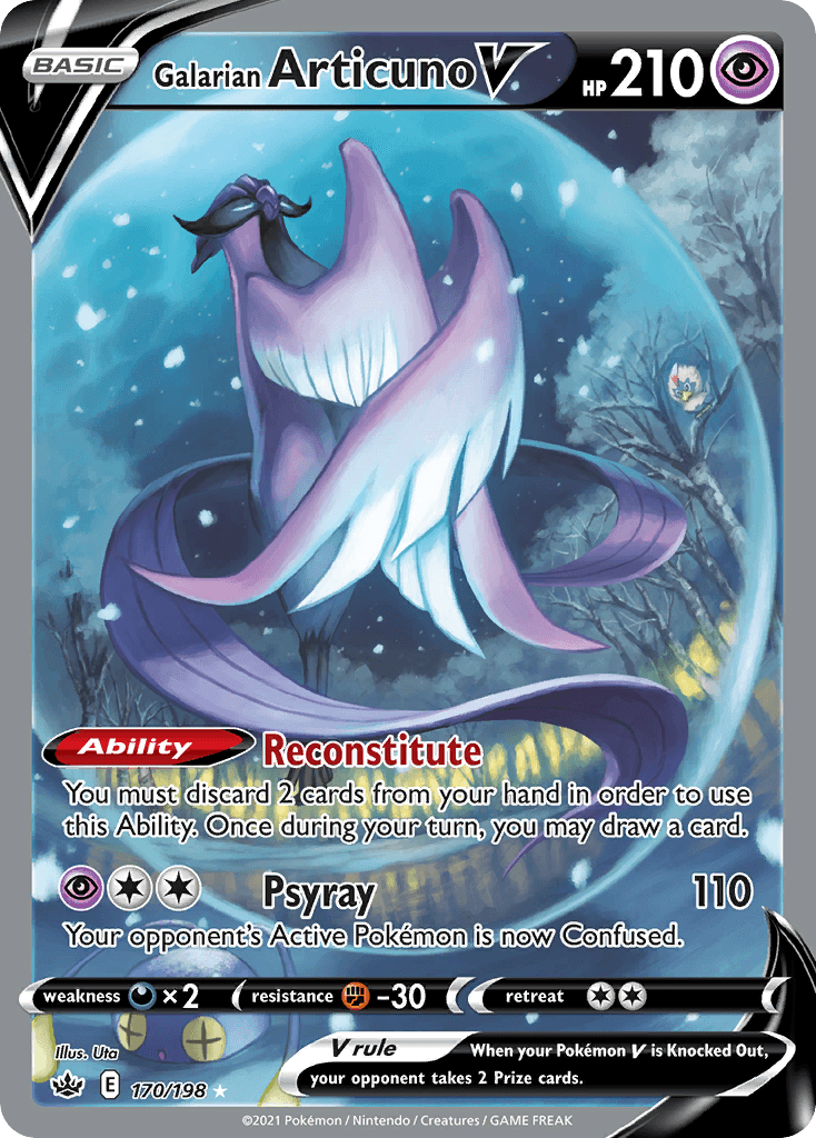 Galarian Articuno V — Chilling Reign #170/198, CGC 10