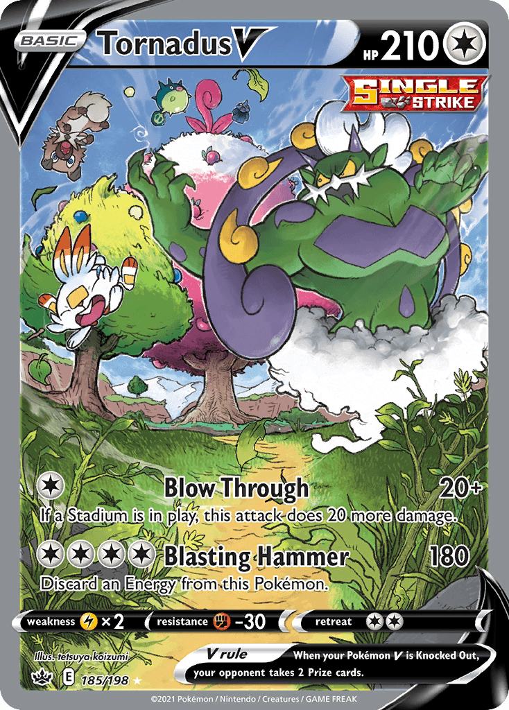 Tornadus V — Chilling Reign #185/198, CGC 10