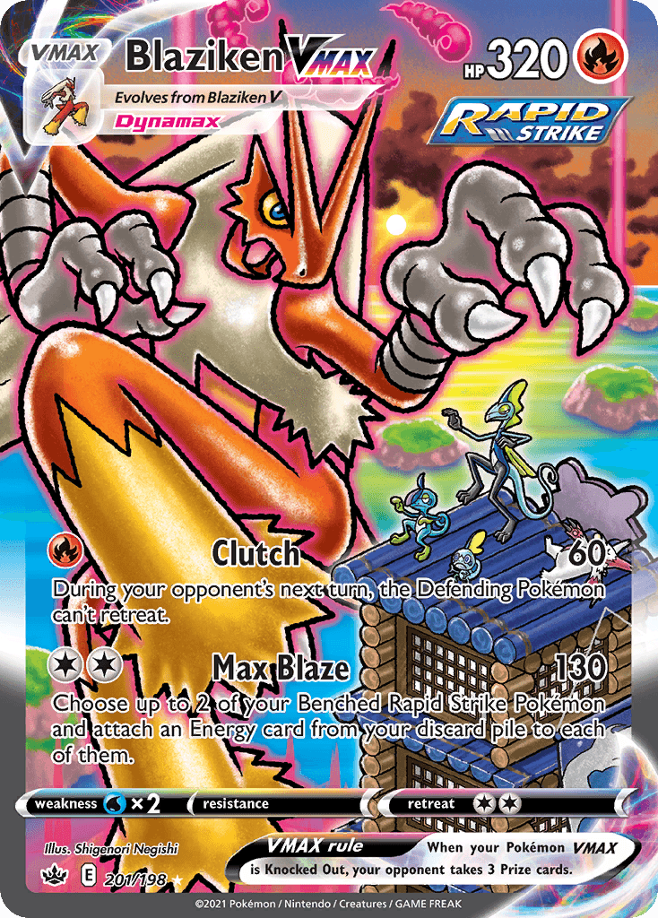 Blaziken VMAX — Chilling Reign #201/198, PSA 9