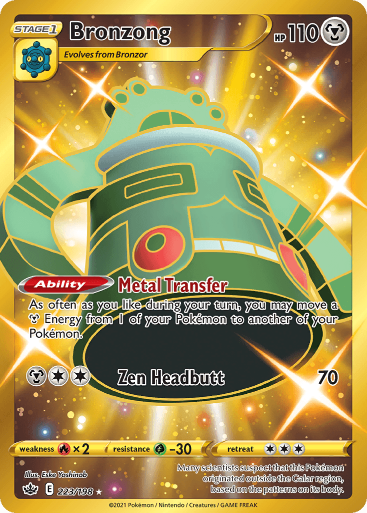 Bronzong — Chilling Reign #223/198, raw, NM