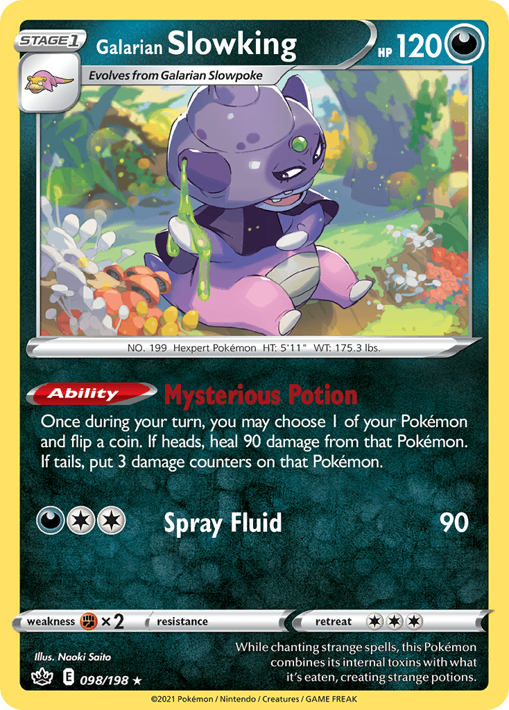 Galarian Slowking — Chilling Reign #98/198, raw, NM