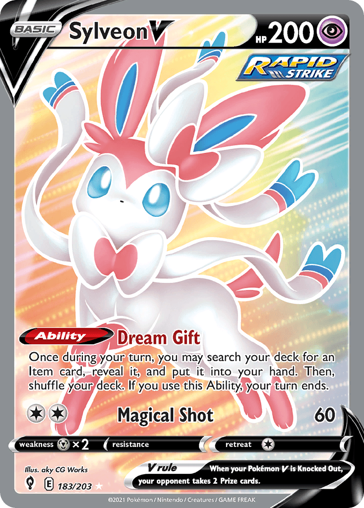 Sylveon V — Evolving Skies #183/203, PSA 10