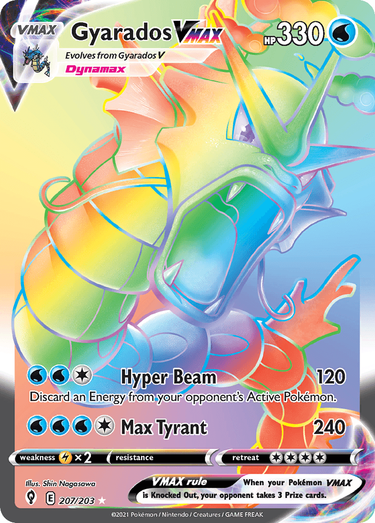 Gyarados VMAX — Evolving Skies #207/203, PSA 10